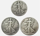 Bulk Lot of 3 1916-1918-S Half Dollar Walking Statue of Liberty Silver
