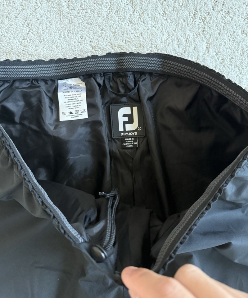 Veste De Pluie FootJoy DryJoys Hydrolite Homme XL Gris 1/2 Zip - Imperméable Golf