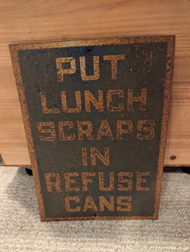 Vintage Recycling Scraps Sign Cool Salvaged Find Old Advertising