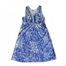 Spunkwear Athletic Mini Dress | Blue & White Floral | Made in USA
