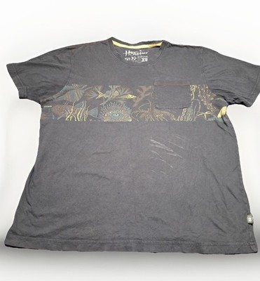 Howler Bros Mens Large Charcoal Gray Sea Life Graphic Pocket T-Shirt Cotton