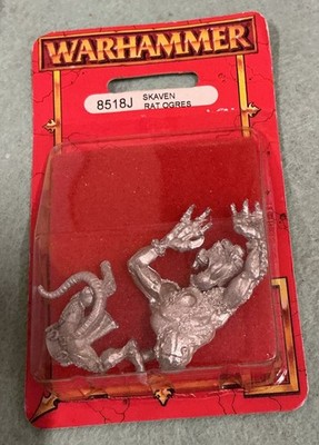 Warhammer 8518J Skaven Rat Ogres OOP NIB Metal