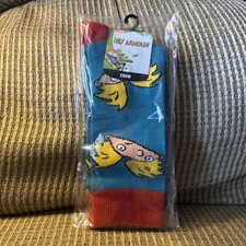 Loot Crate Wear Schooled Nickelodeon Hey Arnold Adult Crew Socks Bioworld