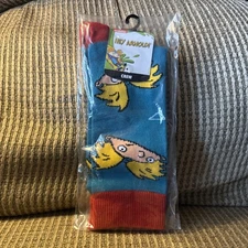 Loot Crate Wear Schooled Nickelodeon Hey Arnold Adult Crew Socks Bioworld