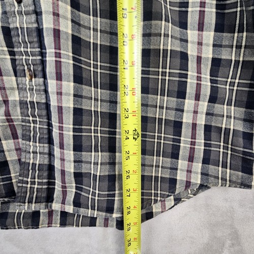Camisa para hombre Gant Chelsea sarga gris a cuadros manga larga abotonada talla grande - Imagen 8 de 13