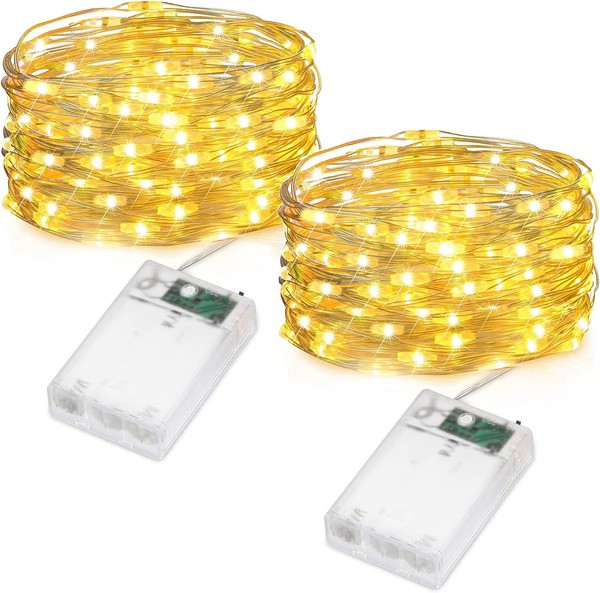 LED Lichterkette 5M 50LED Batterie Draht FüR Innen 2 StüCk-image
