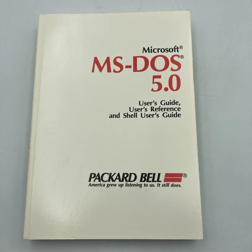 MS-DOS 5.0 User's Guide by Microsoft 1991 Packard Bell Owner’s Manual C7