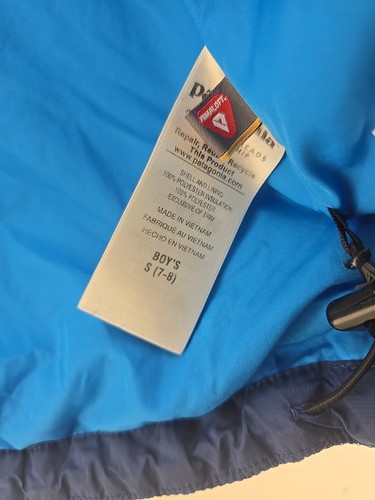 Patagonia Kids/Enfants Boys' Nano Puff Jacket Full Zip Blue Size S 7-8 - Picture 10 of 11