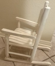 Toddler White Wooden Rocking Chair