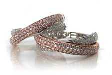 Luxus Creolen 252 Brillanten 4,62 ct. TW Wei�...