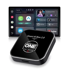 2025 Smart Ai Box 2.0 Wireless CarPlay Android Auto Adapter Dongle for Cars w...