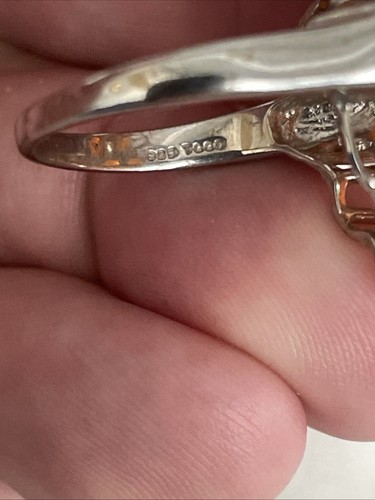 Designer Signed TGGC Sterling Silver 925 Ring, Size 8.25 - Picture 6 of 11