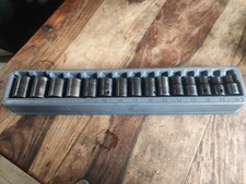Snap on tools 15pc 1/2" 6pt Shallow Impact Socket Set 10–24 mm £318RRP 315IMMYA