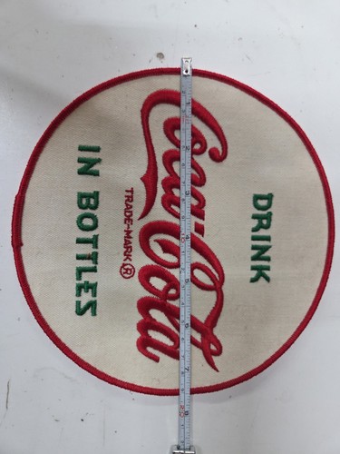 Vintage Coca Cola Drink In Bottles Uniform Patch 7-3/8" In Very Good Condition - Picture 3 of 4