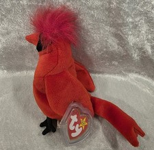 Ty Beanie Baby MAC the Cardinal Bird 5 Inch USED MWMTs Plush Stuffed Animal