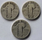 Lot of 3 1926 P/D/S Standing Liberty Silver Quarters