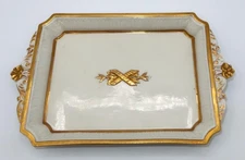 Ornate Neoclassical Gilded Rectangular Dresser, Vanity, Trinket Tray, 8 3/8"