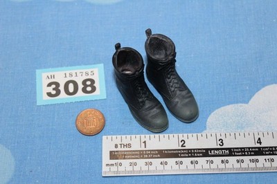 Dragon Models 1:6th Scale Modern Weathered Black Boots not peg fit CB1551e