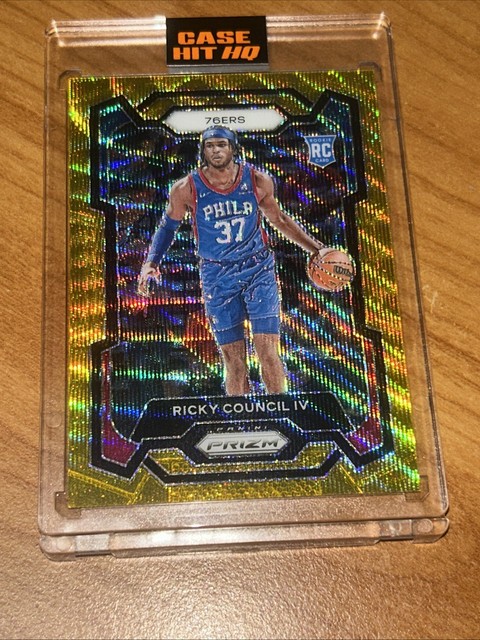 2023-24 Panini Prizm Ricky Council IV RC #294 Rookie Gold Shimmer 10 /10
