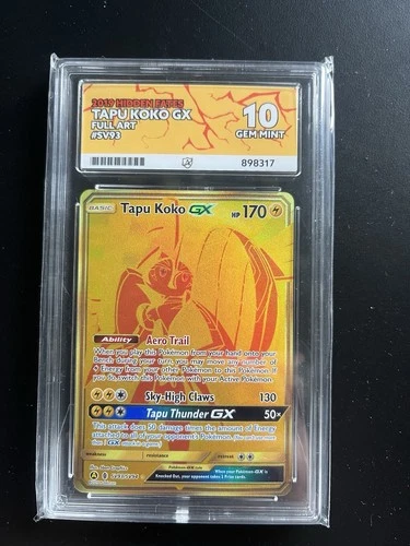 Ace 10 Pokemon TCG Tapu koko GX Full Art SV93 Hidden Fates