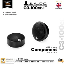JL Audio C3-100ct 1" (25mm) Silk Dome Component Tweeters Pair 75W RMS