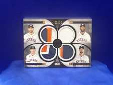 2024 Topps Museum Quad Relic Altuve Alvarez Bregman Tucker Jersey /15 Astros