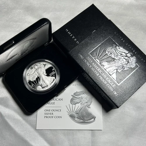 2025 W $1 Silver Eagle Proof West Point Mint Coin W/Box & COA