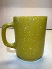 Vintage Anchor Hocking USA Oven-Proof 301 Yellow Granitewear Speckled Mug Cup