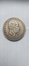 MONETA ARGENTO VITTORIO EMANUELE II°  LIRE 5  1876