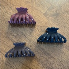 Set of Three Rhinestone Hair Clips