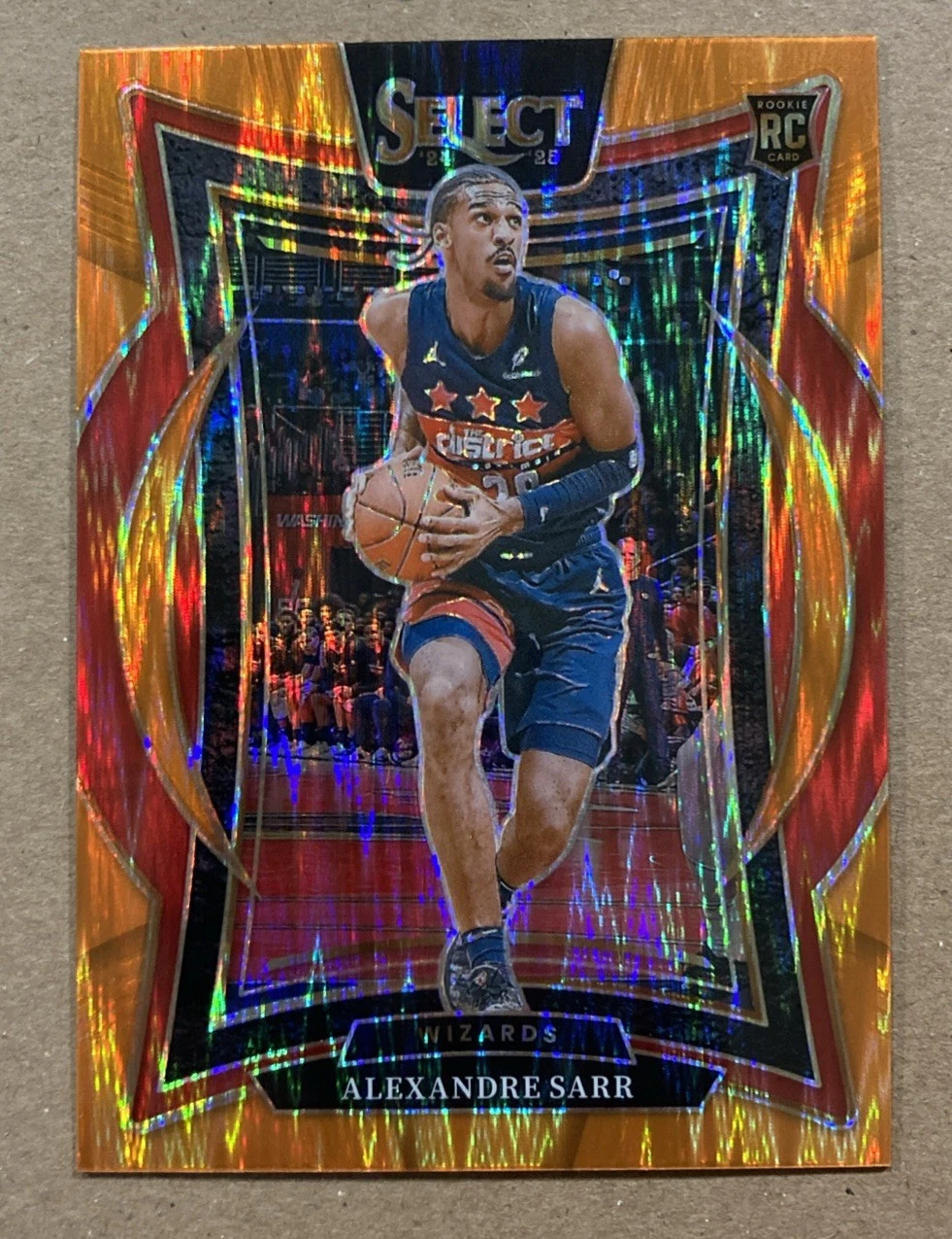 2024-25 Panini Select Alexandre Sarr #73 Orange Flash Prizm RC