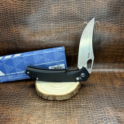 SRM Knife 9201 Ambi Lock Black G10 Handle With D2 Stainless Steel Blade