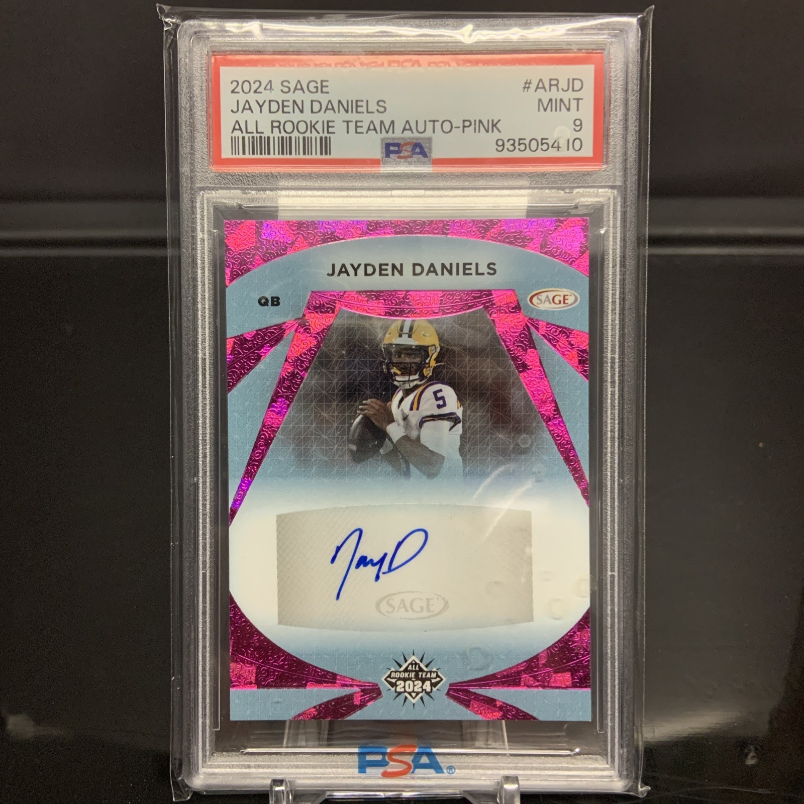 Jayden Daniels Sage All Rookie Team Autographs #ARJD Pink