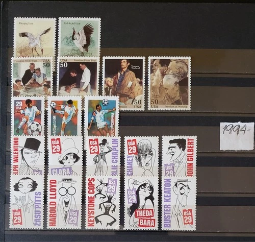 26017-US Stamps Collection Year 1994, 4 Complete Sets - Mint 19 Pcs