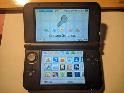Nintendo 3DS XL - SCHWARZ/GRAU - 128GB microSD - Luma 3DS - Bild 1 von 4