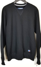 Russell Athletic Men Sweatshirt Pullover Black Fleece Crew Neck S