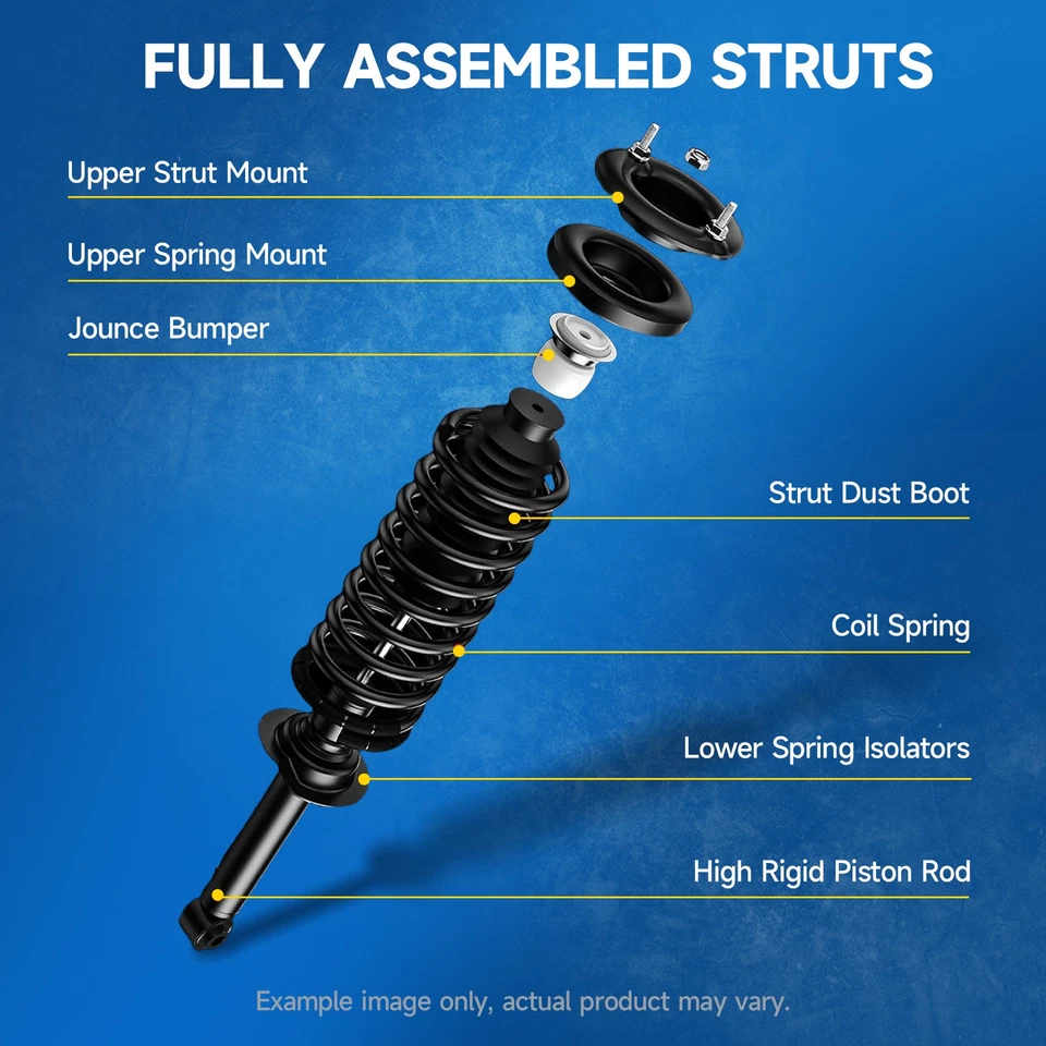 Pair Front Complete Struts w/ Coil Spring For 2012-2017 Jeep Compass Patriot FWD - Image 4 of 4