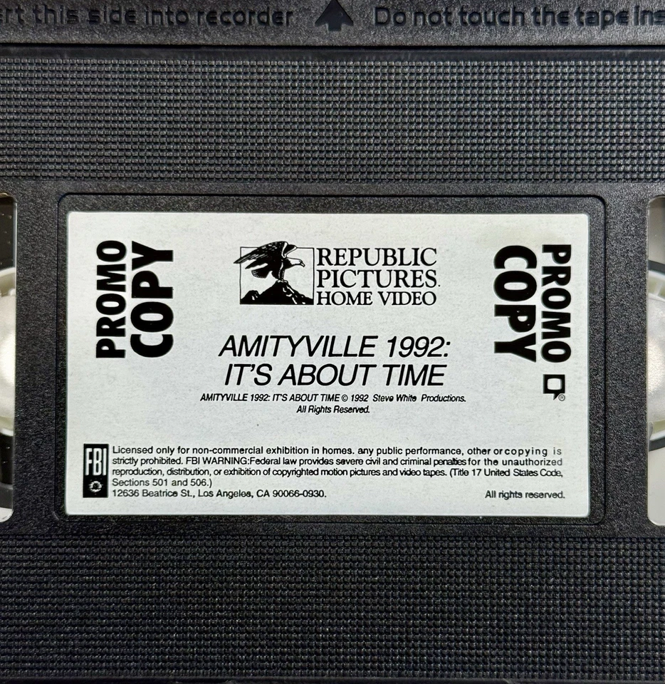 Amityville 1992 It’s About Time VHS Promo Screener Horror Rare Republic Pictures - Image 4 of 4