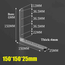 ​​Stainless Steel Corner Bracket Shelf Support Brushed Finish w/Countersunk Hole