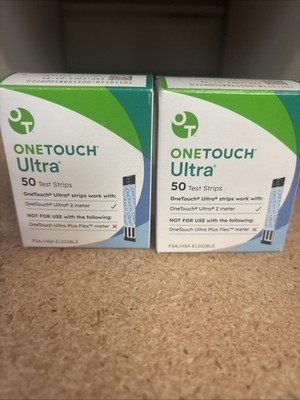one touch ultra test strips (2x50)100($20) Exp.5/31/26