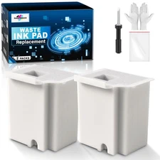 2 Packs Waste Ink Pad Replacement Compatible for Epson ET-2800 ET-4800 ET-2720