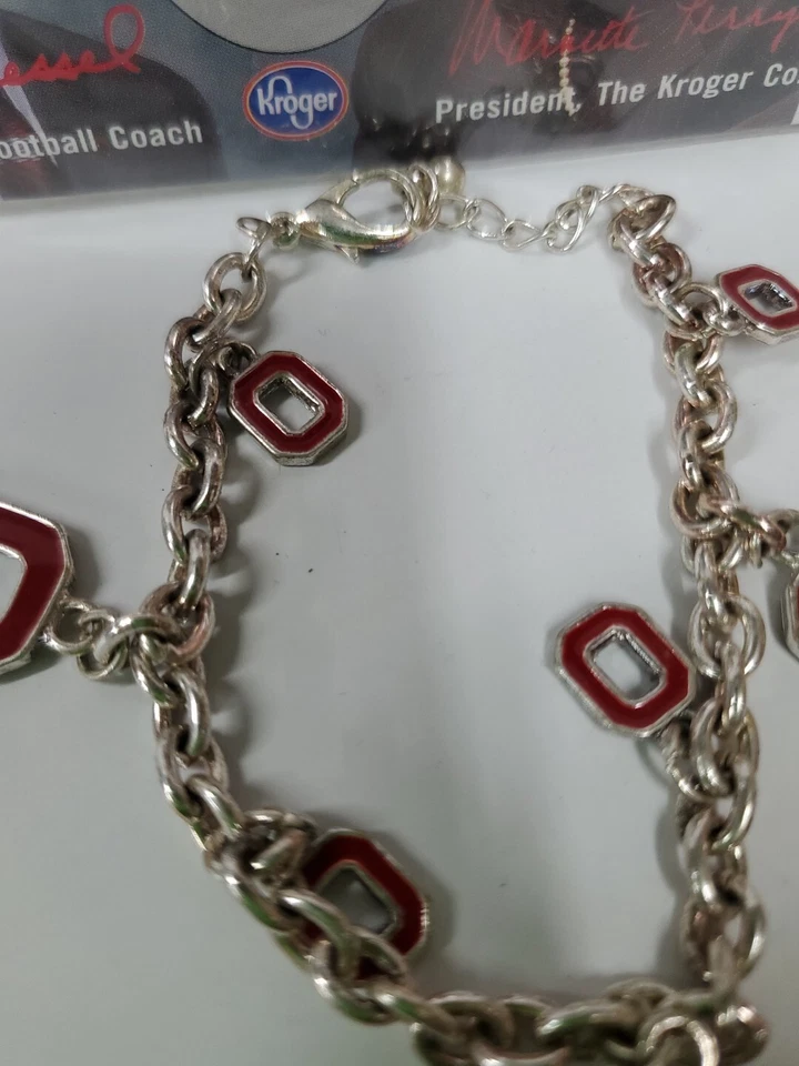 2001 OHIO STATE SCHEDULE PIN (ROSS HEART HOSPITAL) And Charm Bracelet - Image 3 of 4