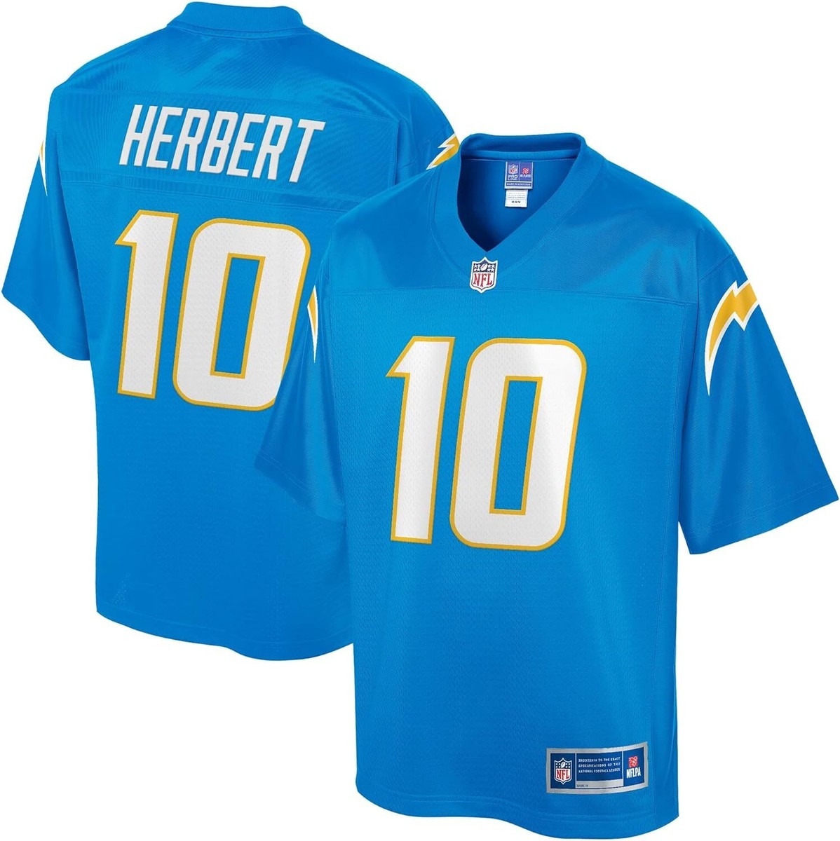 NFL PRO LINE Men's Justin Herbert Powder Blue Los Angeles Large