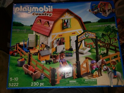 PLAYMOBIL 5222 Country Children's Pony Farm New But Damaged Box