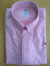NWOT Brooks Brothers Pink Oxford Button Down Popover USA Ivy L Regent  MSRP $140