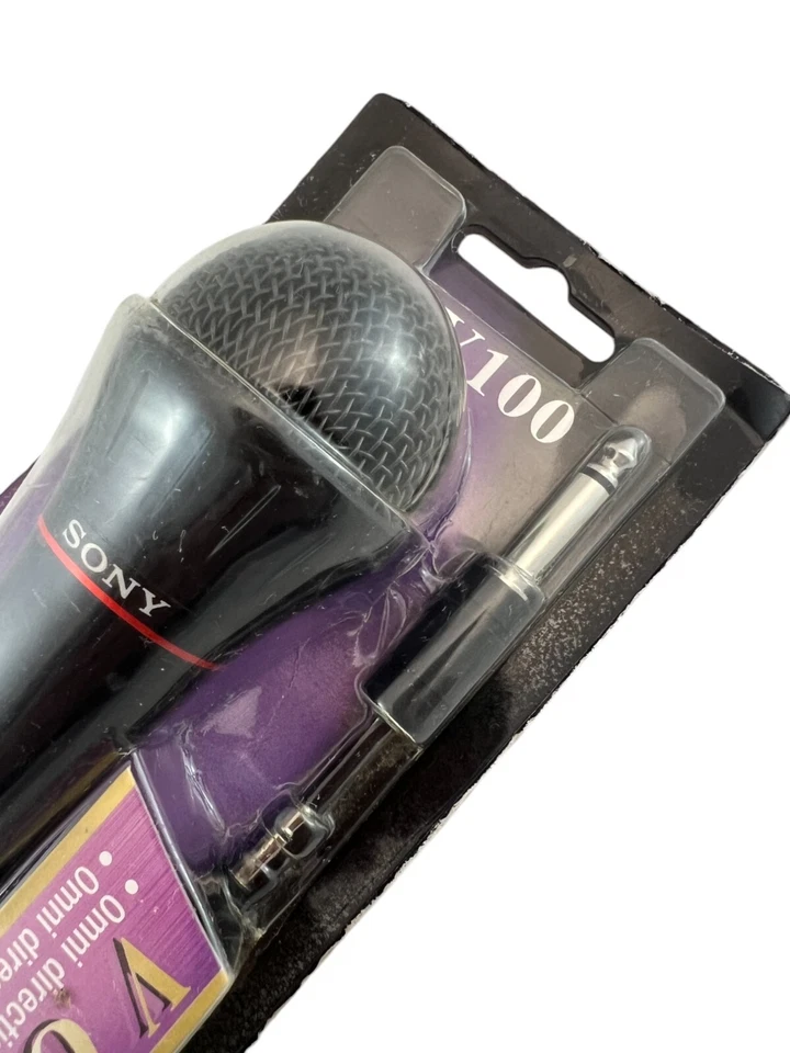 Sony F-V100 Dynamic Corded Omnidirectional Microphone NEW SEALED Old Stock READ - Image 4 of 4