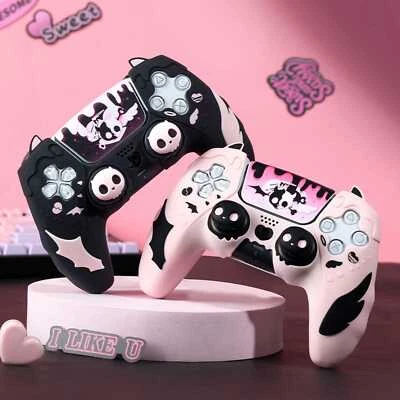 GeekShare Skull Case Cover & Thumb Grips for PS5 Controller Silicone Soft Skin