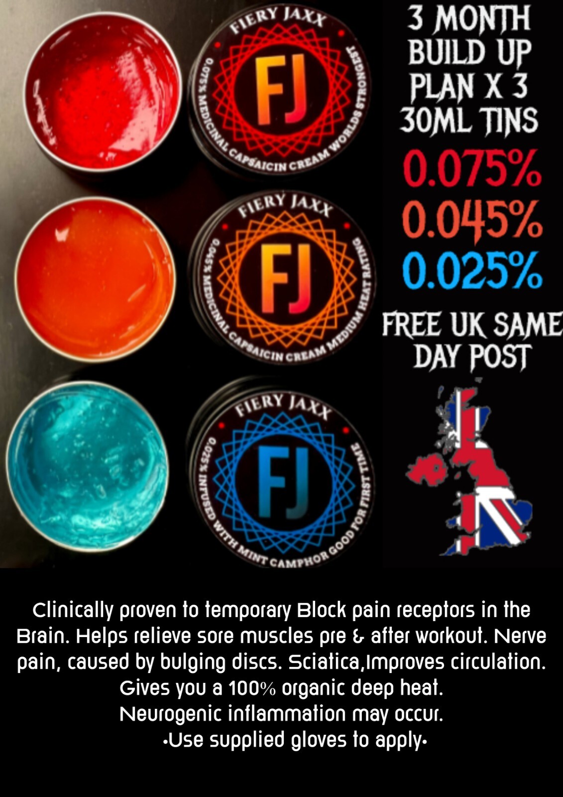 Premium Capsaicin Cream buy MildMediumHot( 10ml 15ml 30ml) for muscular pain. eBay