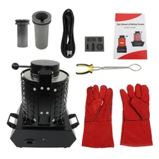 Upgraded 1+3KG Gold Melting Furnace Kit 2100°F Electric For Copper Silver