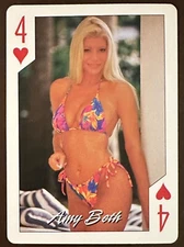 Hooters 2001 Calendar pin-up swap card - Amy Beth
